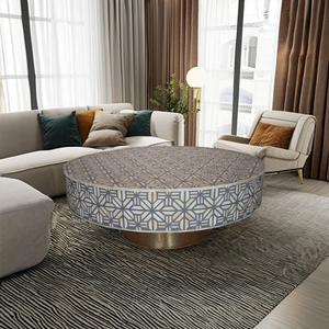 Premium Quality Handmade Bone Inlay Black and <b>White</b> Hexagonal Coffee <b>Tables</b> for Dining Room and Living Room - Product Image 4