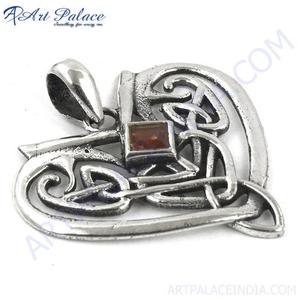 Art Palace Grenat Gemstone Pendentif et breloque en argent tendance - Product Image 2