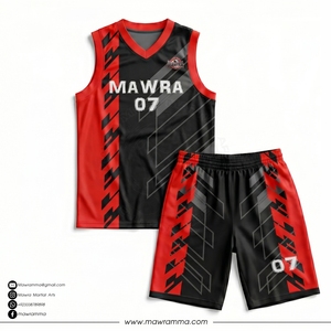 Uniforme de Baloncesto Sublimado Mawra Martial Arts, Secado Rápido, Tallas Grandes, Número de Equipo Personalizado, Ropa Deportiva de Poliéster - Product Image 3