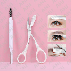 Tijeras de Acero Inoxidable Sólido Rectas y Curvas con Microresorte para Pestañas y Cejas, Nuevo Ingreso - Product Image 3