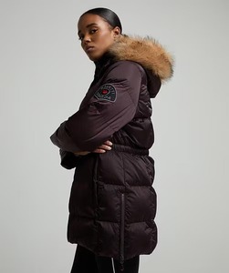 Veste longue en duvet pour femme avec capuche en fourrure, fermeture éclair, manteau d'hiver, style décontracté, épaisse et chaude, noir - Product Image 4