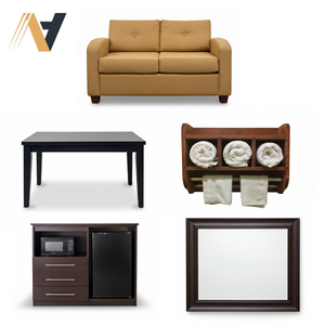 Juego de Muebles Modernos para Dormitorio de Hotel para Habitaciones de Huéspedes de Super 8 con Fabricación Rentable de Fábrica OEM - Product Image 5