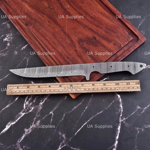 Cuchillo de Chef UA Supplies de Acero Damasco de Espiga Completa, Punta Recta, para Filetear Pescado, Hecho a Mano, OEM/ODM Personalizable, 13 pulgadas - Product Image 2