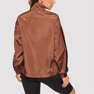Veste coupe-vent à fermeture éclair pour femme, design personnalisé, légère, imperméable, décontractée, pour le sport de plein air, en polyester - Product Image 6