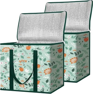 2Pk Insulated Reusable Grocery Bags, Collapsible Cooler Bag for Groceries, Heavy Duty Large Insulated Bag - Product Image 6