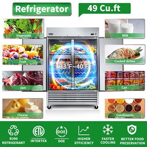 54 \ "frigorifero commerciale 49 Cu.ft 2 porta solida In acciaio inossidabile per frigorifero verticale ETL attrezzatura da cucina - Product Image 3