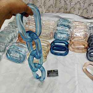 Cadena de eslabones de resina grande y colorida, eslabones de cadena de resina epoxi transparente, decoración para colgar en la pared, ideas de decoración de pared para el hogar a bajo precio. - Product Image 1