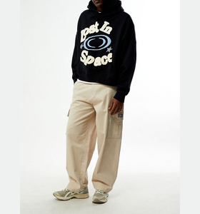 Sweat-shirt et hoodie en molleton 100 % coton French Terry épais avec impression graphique 3D en relief et doublure polaire, personnalisable avec logo – Fabricant de sweats et hoodies - Product Image 4