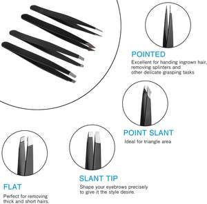 ชุดแหนบต่อขนตาปลายไฟเบอร์แบบกำหนดเอง 90 องศา ยี่ห้อส่วนตัว พร้อมด้ามจับไฟเบอร์ วัสดุสแตนเลส สำหรับต่อขนตา - Product Image 6