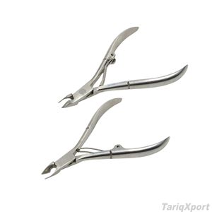 Cortauñas Profesional de Acero Inoxidable con Doble Resorte, Curvo, Afilado, de Apertura Ancha, para Cutículas, Uso en Salón para Manos y Pies - Product Image 4