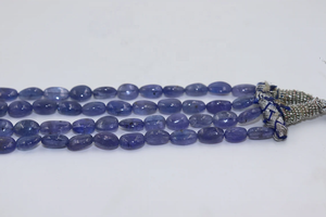 AAA tanzanita 10-15mm 22 pulgadas cuentas de piedras preciosas caídas suaves al por mayor cuentas lisas - Product Image 5