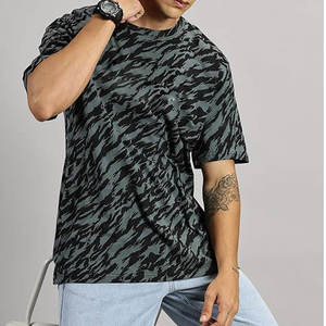T-shirt pour homme de style oversize, imprimé sur mesure, 100% coton, tailles grandes - Product Image 6