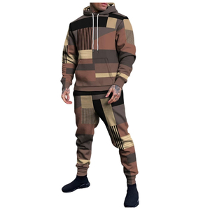 Survêtement en gros pour hommes et femmes, à capuche, 100 % coton, avec impression par sublimation personnalisée et logo sur mesure pour le fitness et les vêtements de sport - Product Image 1