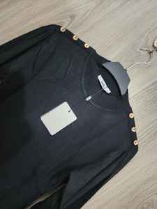 Señoras de moda sólido Jacquard soldadura Batton suéter de invierno de las mujeres de punto de primavera suéter - Product Image 6