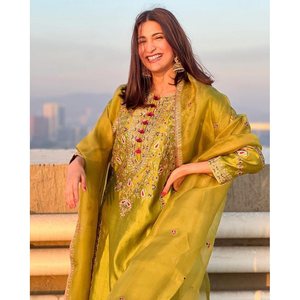 DISEÑADOR CHINON MEBROIDERY TRABAJO SUPERIOR CON MOSTAZA DUPATTA - Product Image 4