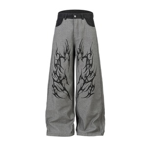 Baggy <b>Jeans</b> <b>Men's</b> Casual <b>Wide</b> <b>Leg</b> Three-Dimensional Machete Washed Straight <b>Jeans</b> <b>Men</b> Cotton Mid Denim Baggy <b>Jeans</b> for <b>Men</b> - Product Image 2