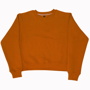 Sudadera de cuello redondo sin capucha, de felpa, con hombros caídos, personalizada, 100% mezcla de algodón, transpirable, para mujer, ideal para invierno. - Product Image 4