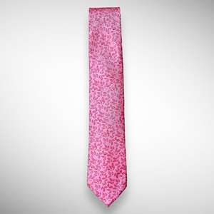 Corbata de Seda con Diseño Floral Rosa para Hombre |   Corbata Elegante para Bodas y Eventos Empresariales |   Accesorios de Moda Formales con Patrón Jacquard Premium, Regalo - Product Image 1