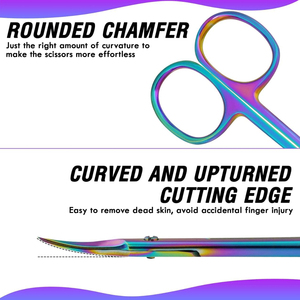 Meilleur fournisseur, nouvelle arrivée, outil de coupe des ongles à pointe fine facile à utiliser, ciseaux de manucure en acier inoxydable courbés avec poignées en acier - Product Image 2