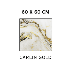 Carreaux de sol en porcelaine Carlin Gold 60x60 cm, imitation pierre brillante, style contemporain, pour salle de bain. - Product Image 1