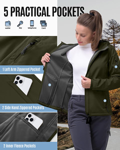 New Stylish Wear Women's Softshell Jacket With Customizable Adult Sizing Smooth Inner Fleece <b>Material</b> Women's Softshell Jacket - Product Image 5