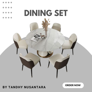 Fabricación en Indonesia Juego de restaurante Juego de mesa de comedor de madera maciza de teca Juego de comedor redondo para La VENTA - Product Image 6