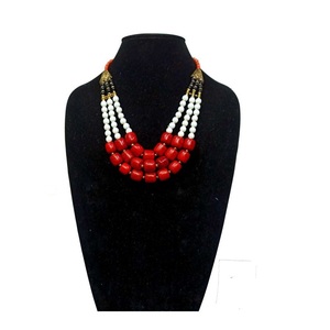 Collar Exclusivo MOON RISE CRAFT con Cuentas de Resina, Chapado en Plata, Clásico, Hecho a Mano, de Lujo, Unisex, Boutique - Product Image 3