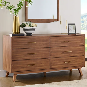 Juego de Dormitorio Moderno de Mediados de Siglo, de Madera, Tamaño Queen, con Cómoda y Mesita de Noche con Espacio de Almacenamiento - Product Image 5