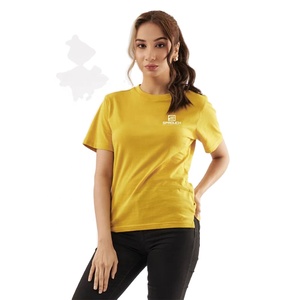 เสื้อยืดคอกลมแขนสั้นผ้าฝ้ายแท้คุณภาพสูง ระบายอากาศได้ดี สำหรับผู้หญิง รับสกรีนโลโก้ตามแบบ - Product Image 5