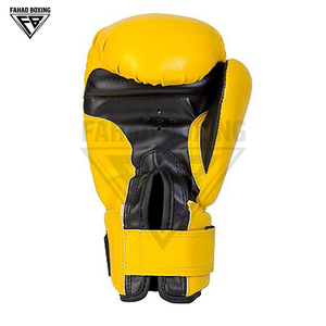 Guantes de Boxeo de Piel de Alta Calidad, Color Negro y Amarillo, Diseño Moderno, Protección para las Manos, Color Blanco con Nervaduras Azules, Buen Vendedor - Product Image 3