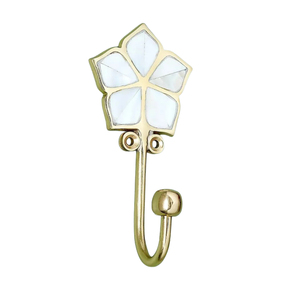 Porte-manteau mural artisanal en métal, motif oiseau sur branche, avec feuille décorative en métal antique, pour clés et peignoirs, décoration intérieure vintage - Product Image 2
