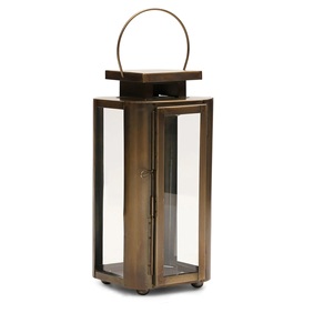 Exclusivo Portavelas de Metal y Vidrio de Calidad Perfecta con Acabado Bronce para el Hogar - Product Image 2