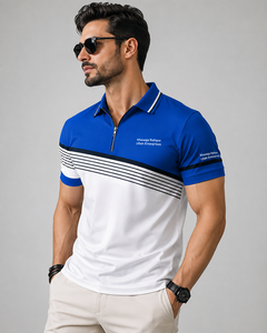 Nouvelle chemise à manches courtes personnalisée respirante en polyester/coton avec logo brodé sur le devant, haute qualité pour hommes, en vente en ligne à prix réduit - Product Image 6