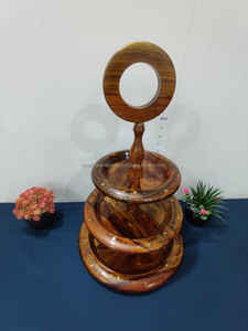 Support à gâteau en bois d'acacia de qualité supérieure pour affichage de fête élégant, finition sans danger pour les aliments, durable, idéal pour la maison et les événements - Product Image 3