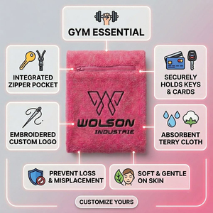 Ceinture de maintien de taille en microfibre de haute qualité, vert vif, séchage rapide, écologique, avec poche zippée et fermeture auto-agrippante pour le fitness - Product Image 4