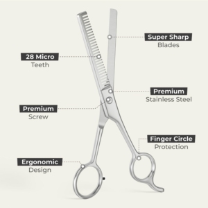 Ciseaux de coiffure professionnels Harbor Industry, manche ergonomique, acier inoxydable de qualité supérieure, 6,5 pouces - Product Image 4