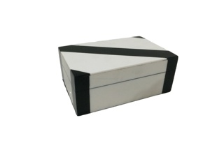 Premium Handmade Resin Inlay <b>Polished</b> <b>Black</b> Ivory Pattern Jewelry Box Elegant Rectangle Decorative Organizer Gifting CRAFT - Product Image 4
