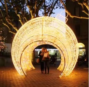 Nuevo adorno <span class=keywords><strong>luces</strong></span> de bola de arco gigante para centros comerciales al aire libre impermeable <span class=keywords><strong>Navidad</strong></span> 3D LED marco de alambre hecho a mano <span class=keywords><strong>luces</strong></span> con motivos grandes - Product Image 5