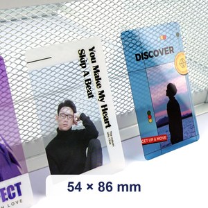 Carte photo transparente personnalisée en PET 54x86mm, taille carte de crédit, pour K-pop Idol, emballée individuellement - Product Image 1