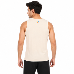 Tela fresca de verano que mantiene el uso diario cómodo con la camiseta sin mangas para hombre, que ofrece un soporte suave para clima cálido y práctica deportiva. - Product Image 3