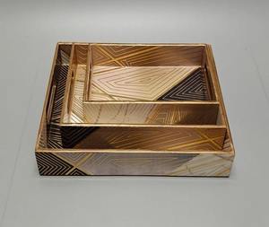 Plateau de service en bois émaillé imprimé, fabriqué en Inde pour la nourriture et la décoration, vente en gros - Product Image 5