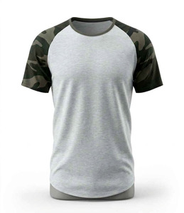 Camiseta de Hombre de Manga Tres Cuartos Raglán, Oversize, de Poliéster y Algodón, de Alta Calidad, Transpirable, Ecológica, Antiarrugas, OEM - Product Image 4