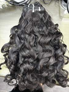 Extensions de cheveux humains vierges bouclés, ondulés et raides, naturels, légers, écologiques, en vrac - Product Image 3