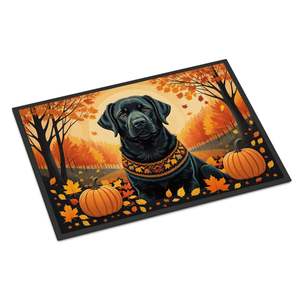 Black Labrador Retriever Design Non-Slip Low Pile 24H X 36W Indoor/Outdoor <b>Doormat</b> Washable Front Door Mat for Entryway - Product Image 1