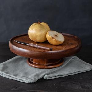 Luxury Wooden Cake Stand Round Pedestal Base Wooden Dessert Display Holder Plate Tableware for Wedding Party Decor Cake Stand - Product Image 2
