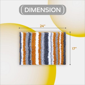 Rectangle Cotton <b>Bath</b> <b>Mat</b> Solid Color Tufted <b>Non</b>-<b>Slip</b> PVC-coated Backing Reversible Modern Style Home Office Hotel Use - Product Image 5