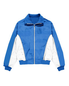 Conjunto deportivo cortavientos con pantalón y chaqueta con cremallera, logotipo personalizado, líneas reflectantes de malla interior, conjunto deportivo cortavientos para hombre - Product Image 5