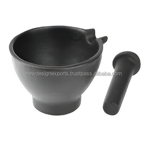 The Blacksmith's Grind: <b>Hand</b>-<b>Cast</b> Iron Mortar & Pestle with Natural Sand Finish - Product Image 3