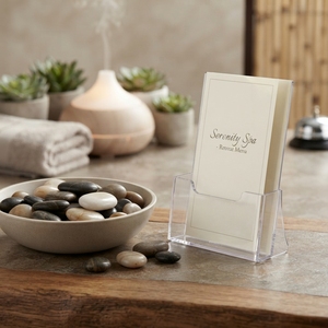 Exhibidor de Folletos/Tarjetas/Notas de Acrílico Transparente Profesional, Tamaño Personalizable para Folletos, Menús, Catálogos, Uso en Oficinas, Ferias Comerciales y Exposiciones - Product Image 4
