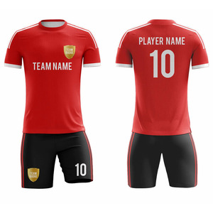 Ensemble de maillot de football bleu et blanc avec numéro 10, impression par sublimation, polyester respirant, uniforme pour adultes unisexe - Product Image 5